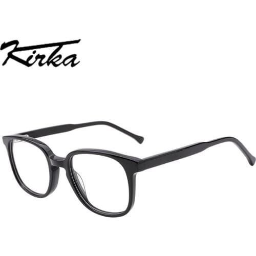 Kirka Kid Blue light Blocking Glasses Classic Black Children Acetate Light Frame Anti Blue Ray Eyeglasses Child Computer Eyewear
