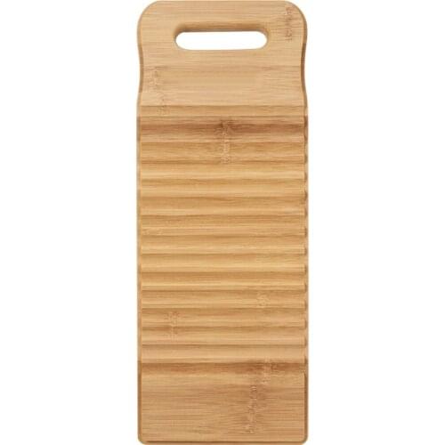 TOPBATHY Bamboo Wood Washing Washboard Non-slip Home Washing Scrubbing Board Creative Laundry Board Washboard Hand Wash Board fo