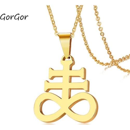 GorGor Women Necklace Titanium Steel Chain Infinity Symbol Design Unisex Hiphop/Rock O-chain Pendant Necklaces PN-1067
