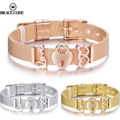 2021 Hot Stainless Steel Vacuum Plating Ladies Bracelets Bangles Men And Women Couples Girlfriends Jewelry Holiday Gifts