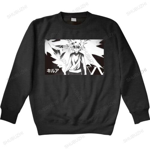 Cotton sweatshirt male hoody Killua Zoldyck Hunter X Hunter sweatshirt Anime Manga HxH warm Tops Man crew neck hoodie