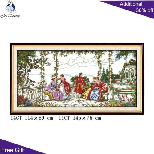 Joy Sunday Noble Life Cross Stitch RA017 14CT 11CT Counted and Stamped Home Decoration Noble Life Needlework Cross Stitch kits