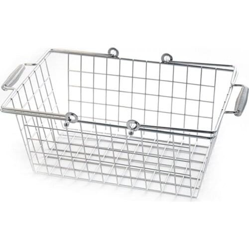 Shopping Basket Boutique Store Makeup Shop Stainless Steel Basket Silvery Plating Anti-corrosion Rust Metal Basket