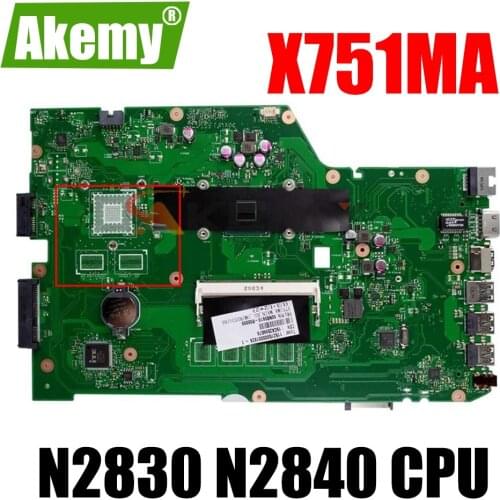 Akemy For ASUS X751MA Mainboard X751M K751M R752M X751MD R752M Motherboard w/ N2830 N2840 CPU GM