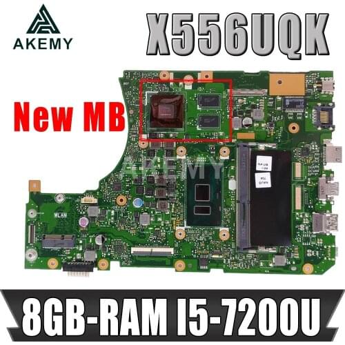 Akemy X556UV Laptop Motherboard for ASUS X556UQK X556UB X556UQ X556UJ X556UF X556U original MainBoard 8GB-RAM I5-7200U GT940MX