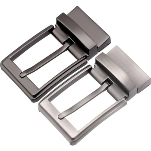 3.3-3.48cm High Quality Genuine Leather Belt Buckle Men Reversible Casual Jeans Belt Strap Male Rotatable Buckle CE35-21785