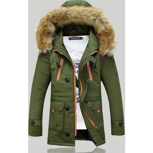 New Winter Men s Parka Clothing thicken Windproof male warm Coat With Fur Hooded teens lovers Windbreaker down jacket