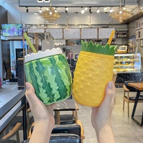 Summer new fruit cup Korean creative water cup high value cup personality casual cup