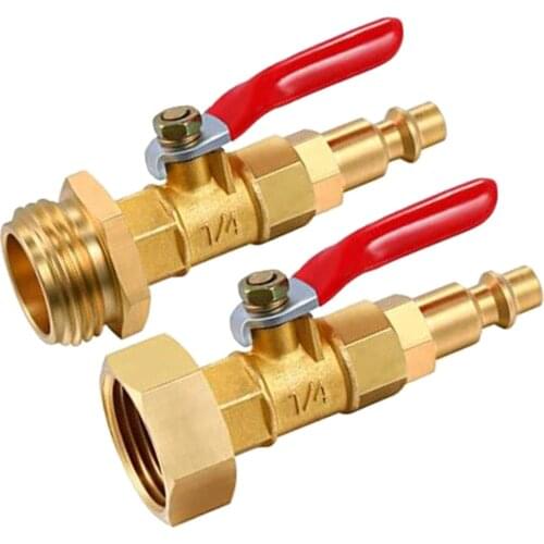 Winterize Blowout Adapter with 1/4" Male Quick Connecting Plug and 3/4" Male GHT Thread 3/4" Female Garden Hose Threading