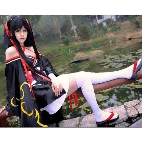Black Kikou Shoujo Wa Kizutsuka Nai YaYa Cosplay Dress Women Japanese Maid Lolita Kimono Free Socks