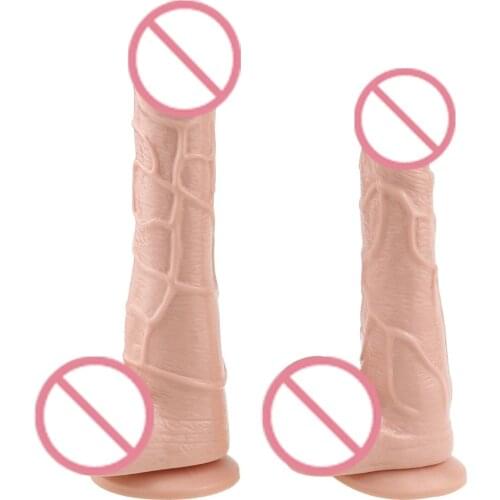 2 Sizes Artificial Simulation Realistic Dildos With Suciton Cup Lifelike Flexible Penis Female Masturbation Sex toysFor Women