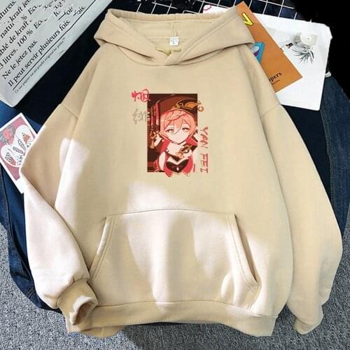 Genshin Impact Hoodie Yanfei Hot Game Streetwear Kawaii Aesthetic Women/Men Printing Harajuku Kpop Clothes Unisex Sweatshirt Top