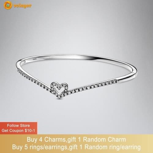 Volayer 925 Sterling Silver Pink Swirl Bangle Bracelet Friendship Bangles for Women Jewelry Making Birthday Gift