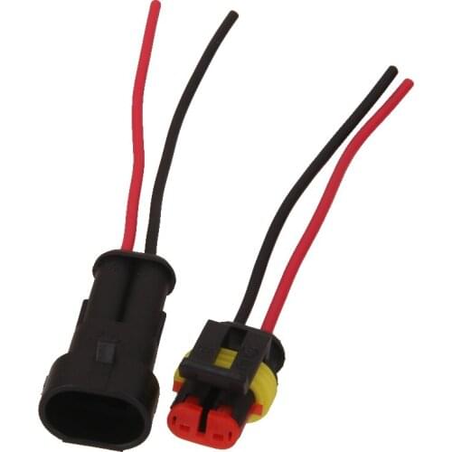 5 Kit / Way Sealed Waterproof Connector Plug With 10cm Wire AWG