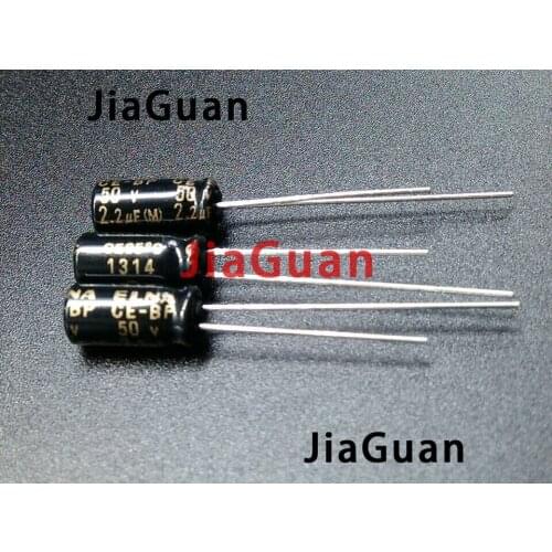 50PCS ELNA RBD 50V2.2UF 5X11MM black Non-polar 50V 2.2UF audio electrolytic capacitor CE-BP 2.2uF/50V BP 2.2uf 50v