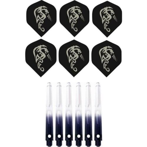 6PCS 2BA 45mm Nylon Dart Shafts With 6PCS Darts Colorful Dart Accessories