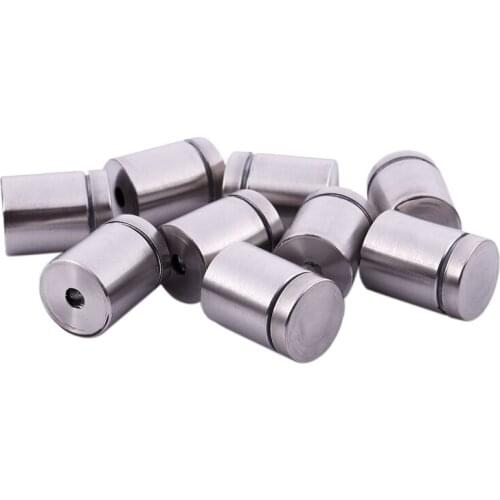 9Pcs 19 x 25mm Stainless Steel Frameless Standoff Clamp Hardware for Glass