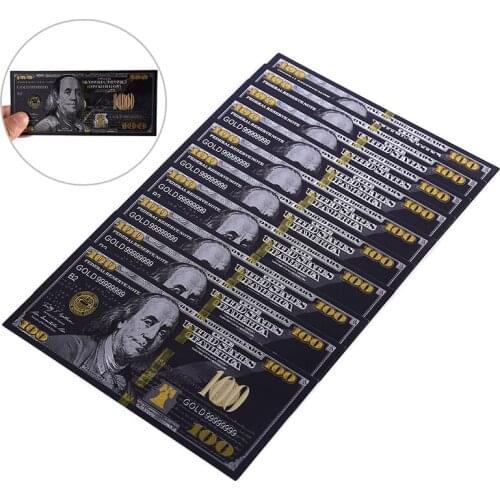 Antique Black Gold Foil USD 100 Commemorative Dollars Banknotes Decor Vergulde Herdenkingsmunt Notities Geschenken Collectie