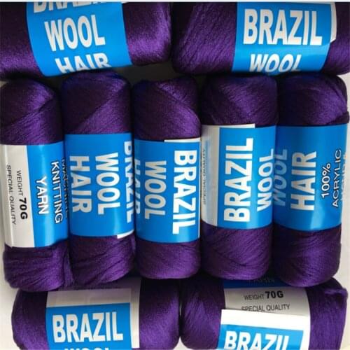 Free shipping Wholesale New Brazilian Wool Hair African hair yarn for braiding 27balls/ lot can order Mix colors in a pack