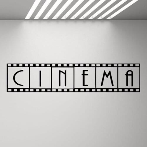 Cinema Poster Movie Wall Decal Show Time Camera Mural Film Strip Tape Gift Vinyl Sticker Home Theater Decor Wall Art Print 2216