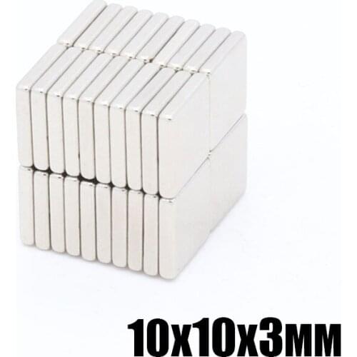 100pcs 10*10*3 mm Super Strong Cuboid Block Magnets Rare Earth Neodymium Magnet magnet block rectangular body rare earth magnet