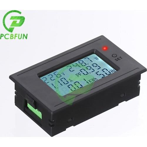 6-in-1 Multi-function Intelligent Household AC Digital Display Voltmeter Voltage Panel Meter For Car LCD Display Gauge 80-260V
