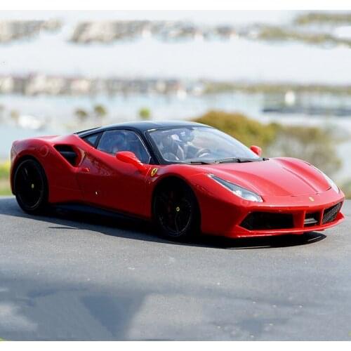 1/18 alloy casting car model Ferrari 488GTB hardcover edition Bburago collection decoration holiday gift