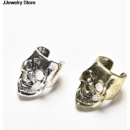 Fashion Gothic Fashion Punk Vintage Skull Ear Cuff Wrap Clip on Earring No Piercing Chic 2colors