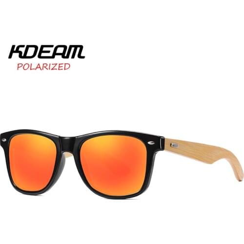 KDEAM Bamboo Sunglasses Men Solid Color UV400 Protection Polarized eyewear 10 Colors Women Goggle night vision Glasses KD8801