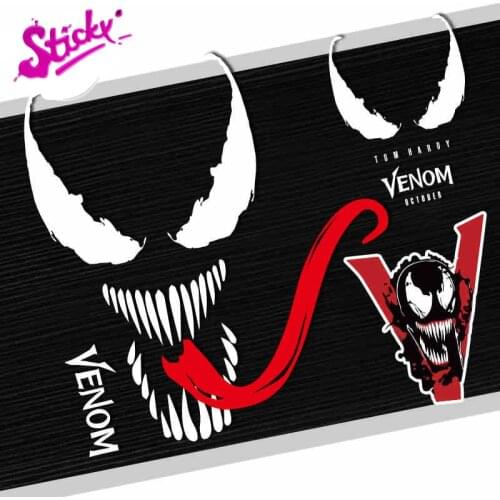 STICKY Venom Legends Tongue Car Auto Sticker Decal Vinyl Reflective Custom Black White Body Window Tuning Car Styling