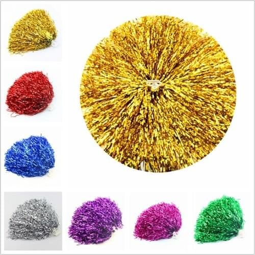 New 50g Cheerleading PomPoms Cheer Dance Sport Supplies Competition Flower Ball Lighting Up Party Cheering Fancy Pom Poms LL005