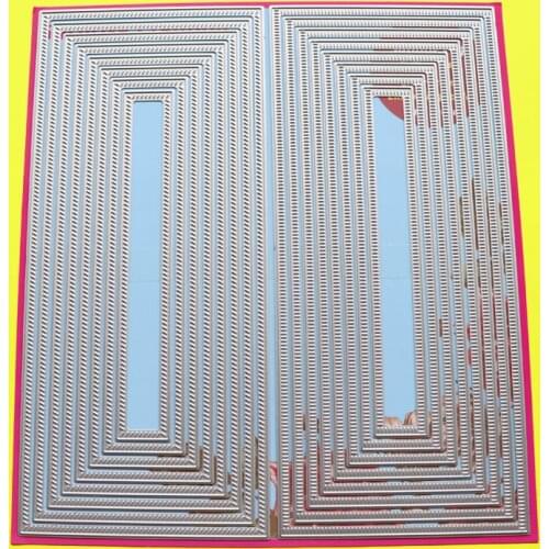 Cutting Dies Slim Rectangle Dashing Scrapbook DIY Cardmaking Paper Craft