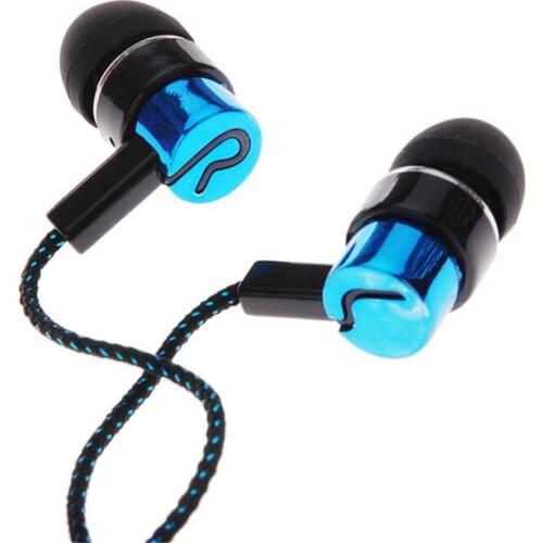 Wire Headset In-Ear Stereo Earphone Braided 3.5mm Fashionable Wired Control Super Bass Universal for Mobile Sport Earphones