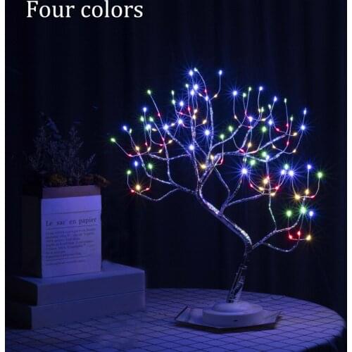 Tree Shaped LED Lamp Bonsai Style 108 Led Copper Wire DIY USB Night Light Touch Switch Control Christmas Decorative Light Gifts