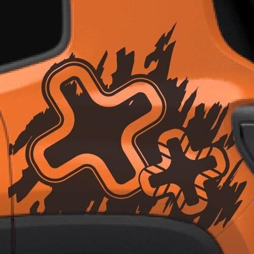For 1Pair Jeep Renegade Logo Distressed Splash Vinyl Decal Hood Side Vehicle Graphic Rear