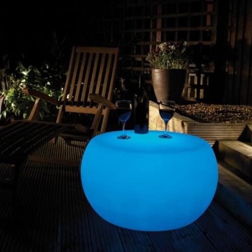 LED Coffee Bar Table BUBBLE lumineux table ronde Table Tambour 16 Colour Changing Glowing in dark free shipping 1pc