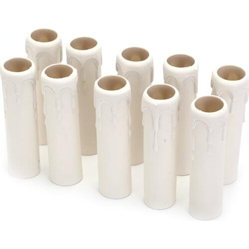 10Pcs/Lot Sleeve Candle Bulb Base Cover Chandelier Part Candle Tube Table Lamp Base Candle Lamp Holder Tube Candle Lamp Base