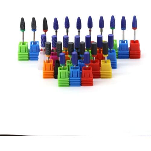 10PCS/Bag Ceramic Nail Drill Bit For Electric Manicure Drills Machine Milling Cutter Nail Files Manicure Cutter Nail Art Tools