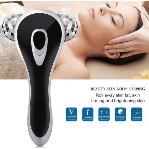 3D Face Roller Massager MicroCurrent Roller V-Face Lifting Face Neck Waist Beauty Shaping Body Slimming Tightening Roller