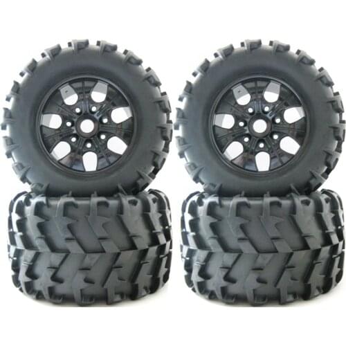 4pcs/set Bigfoot tires 150*80MM Rubber Sponge Tyre Rim Wheel Hex 17MM Fit RC 1/8 HSP 94083 94087 Off Road Monster Truck