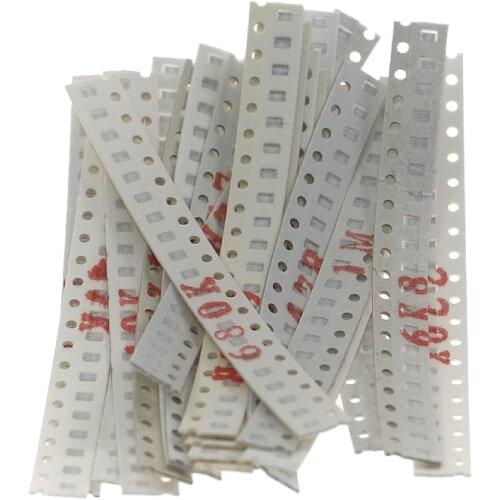 400pcs/lot 20 Values 5% 0.125W 0805 SMD Resistor 10ohm-1Mohm Assortment Kit set