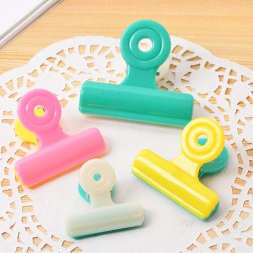 8Pcs/lot Multifunction Bag Chip Clips Fresh Food Clips Photo File Clamps Assorted Colors Air Tight Seal Grip for Kitchen Seal
