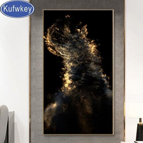 Abstract Gold and Black art Diamond painting cross stitch full square round diamond mosaic set diamond embroidery rhinestone