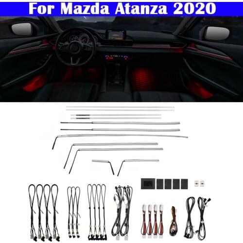 Auto Car For Mazda Atanza 2020 Button Control Decorative Ambient Light 64-Color Set Atmosphere Lamp illuminated LED strip
