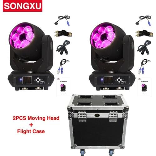 Bee Eyes Moving Head Light 6x40W RGBW 4in1LED Beam Wash Moving Head Light with Flight Case/SX-MH0640