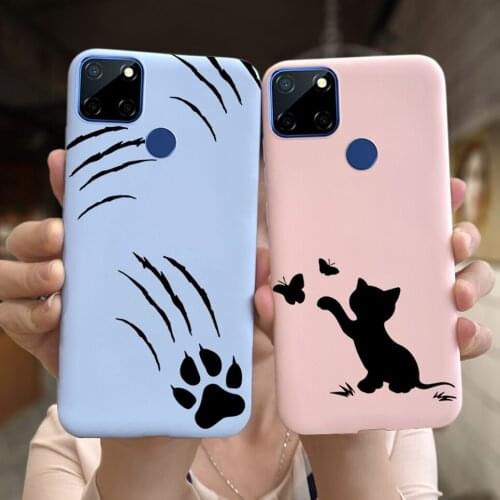 Realme c12 Case Original OPPO RealmeC12 c12 Silky Silicone Cover High Quality Soft-Touch Back Protective Cases for Realme C 12