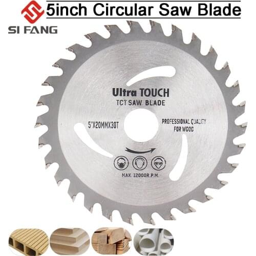 5 Inch 125mm Circular Saw Blade Carbide Cutting Disc for Woodworking 30Teeth 12,000RPM