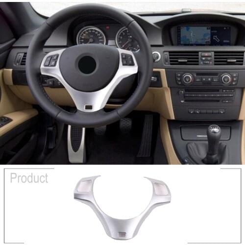 For BMW 3 Series 330i 2005 325i 2006 330d copte 355i 6MT 2010 335i 335is coupe 2011 Car ABS Steering Wheel Decoration Frame Trim