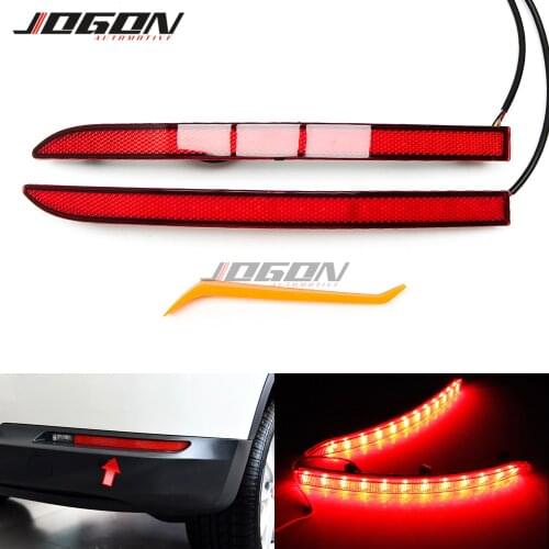 For VW Volkswagen Tiguan MK1 2009-2015 LED Rear Bumper Dynamic Turn Signal Light Reflector Fog Braking Light Brake Lamp