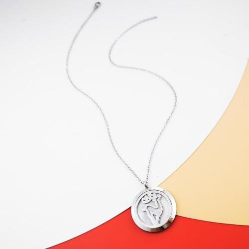 European and American retro fashion trendy men and women hollow flower clavicle chain pendant